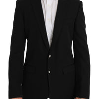 Black Wool MARTINI Coat of Arms Blazer Jacket