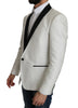 White Jacquard MARTINI Blazer Jacket