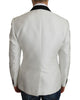 White Jacquard MARTINI Blazer Jacket