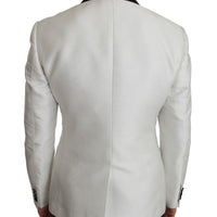 White Jacquard MARTINI Blazer Jacket