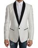 White Jacquard MARTINI Blazer Jacket