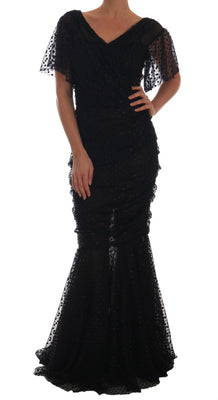 Black Sheath Flare Long Maxi Gown