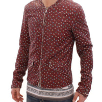 Bordeaux Leather Boxer Print Jacket Coat