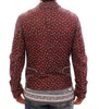 Bordeaux Leather Boxer Print Jacket Coat