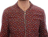 Bordeaux Leather Boxer Print Jacket Coat