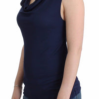 Blue top sleeveless blouse