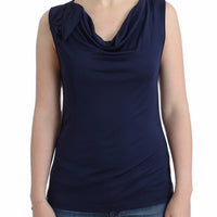 Blue top sleeveless blouse