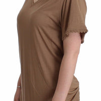 Brown shortsleeved top