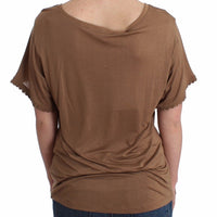 Brown shortsleeved top