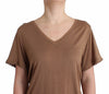 Brown shortsleeved top