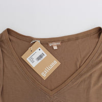 Brown shortsleeved top