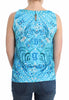 Blue printed tank top