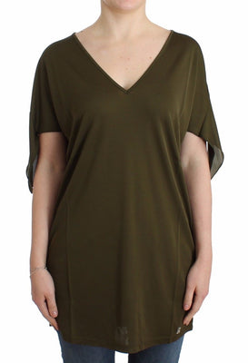 Green shortsleeved blouse top