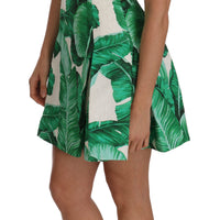 A-Line Banana Leaf Pineapple Crystal Dress