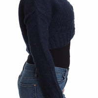 Blue cropped cardigan