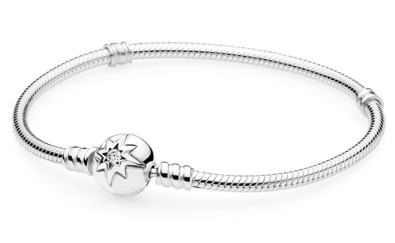 Pandora 590735CZ-21 Star Clasp Bracelet for Charms, 21cm