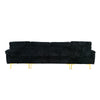 Coolmore Black Sectional  Sofa