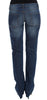 Blue Wash Cotton Stretch Boot Cut Jeans