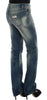 Blue Cotton Low Waist Jeans