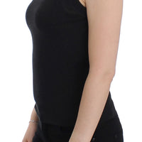 Black Sleeveless Crewneck Vest Pullover