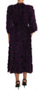 Purple Fringe Midi Sheath Dress