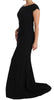 Black Stretch Fit Flare Gown Maxi