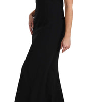 Black Stretch Fit Flare Gown Maxi