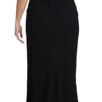 Black Stretch Fit Flare Gown Maxi