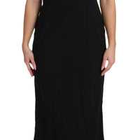 Black Stretch Fit Flare Gown Maxi