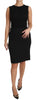 Black Stretch Sheath Bodycon Mini Dress