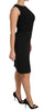 Black Stretch Sheath Bodycon Mini Dress