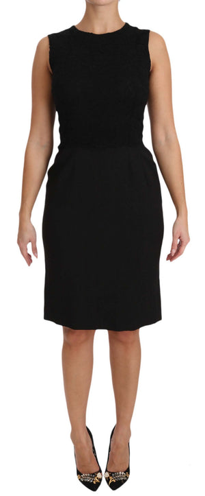 Black Stretch Sheath Bodycon Mini Dress