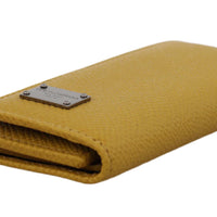 Yellow Leather Wallet Case Mens Finder Chain Keyring