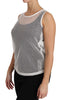 White Net  Transparent Sleeveless Tank Top