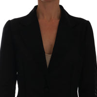 Black Nylon Net Blazer Jacket