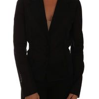 Black Nylon Net Blazer Jacket