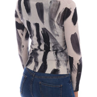 Cardigan Lightweight Silk Paint Stroke Sweater