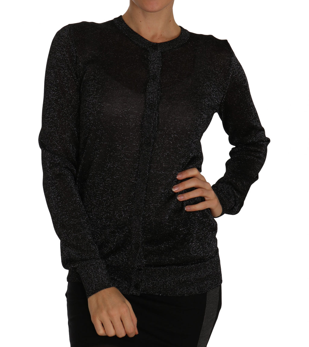 Black Cardigan Sweater Lightweight Top