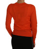 Orange Cardigan Lightweight Cashmere Sweater