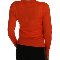 Orange Cardigan Lightweight Cashmere Sweater