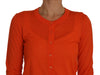 Orange Cardigan Lightweight Cashmere Sweater