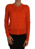 Orange Cardigan Lightweight Cashmere Sweater