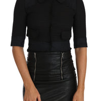 Black Short Cropped Jacket Blazer