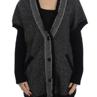 Gray Knitted Cashmere Cardigan