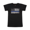 Kids Thin Blue Line US Flag T-Shirt