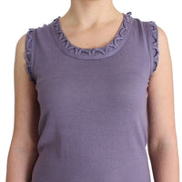 Purple cotton jersey dress