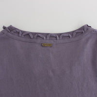 Purple cotton jersey dress