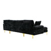 Coolmore Black Sectional  Sofa