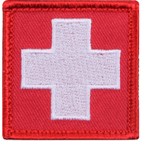 White Cross Red Morale Patch