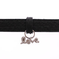 Snakeskin CZ LOVE 925 Silver Bracelet